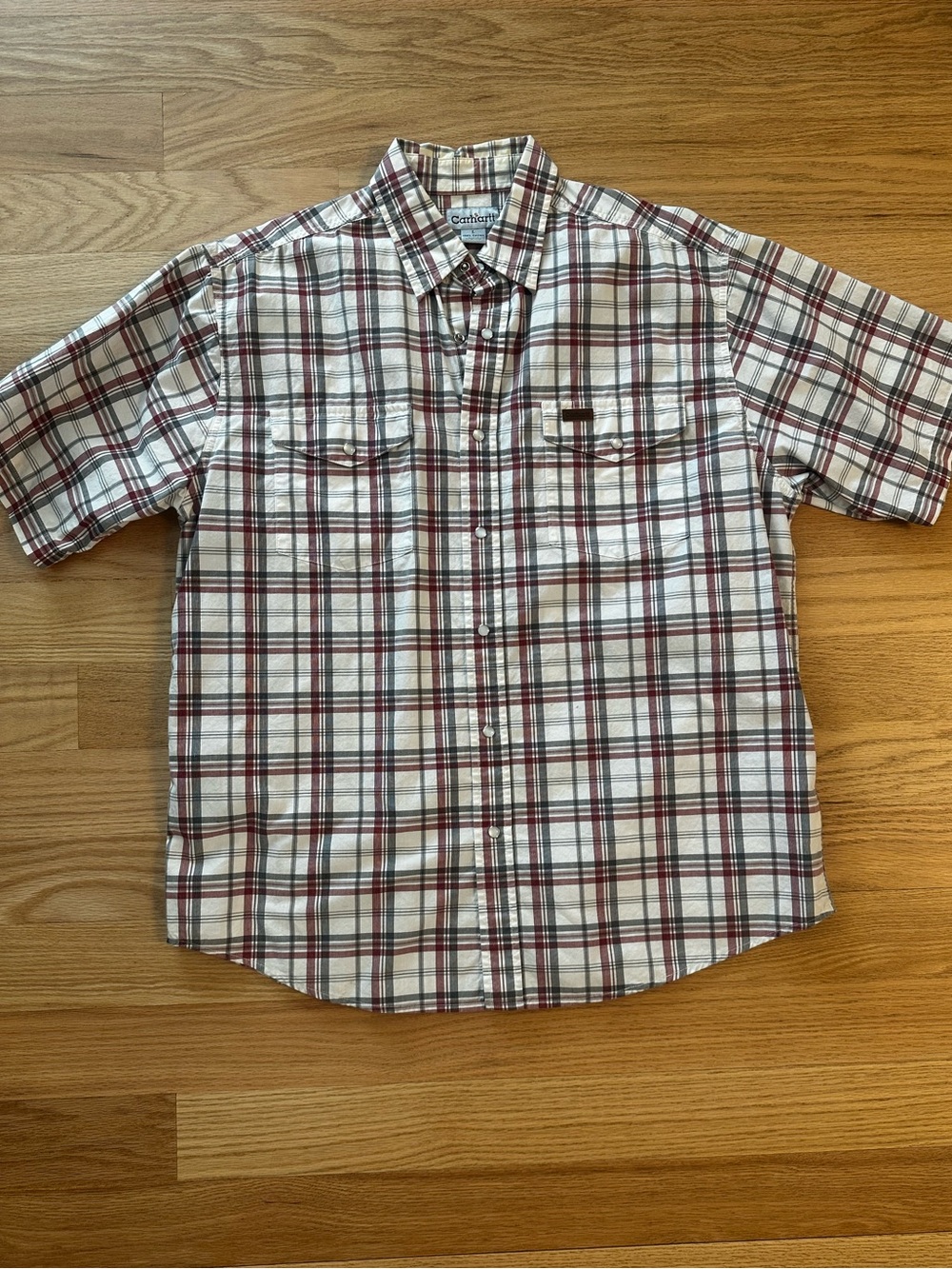 Carhartt Short-Sleeve Plaid Button-Down Shirt